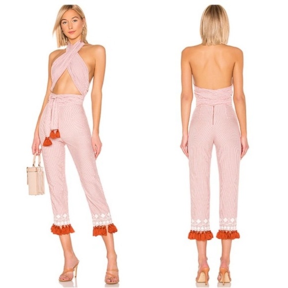 Tularosa Pants - Revolve Tularosa Jamie Striped Tassel Jumpsuit size: XXS
